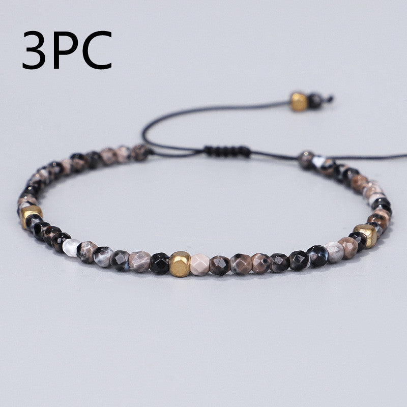 Serenity Strap: 3mm Natural Stone Stretch Bracelet