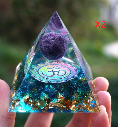 Natural Tiger Eye Orgonite Pyramid: Healing Crystals, Reiki Chakra Energy Generator