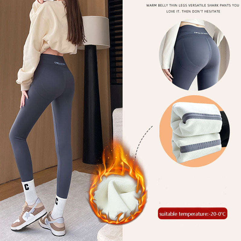 Winter-Ready: High-Waist Fleece Leggings for Slimming Yoga Chic