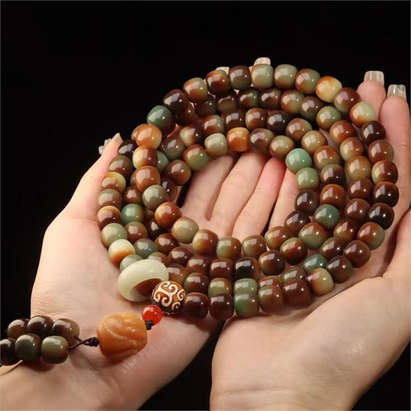 Dunhuang Qitian Bodhi Root: 108 Beaded Bracelets