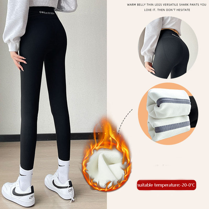 Winter-Ready: High-Waist Fleece Leggings for Slimming Yoga Chic