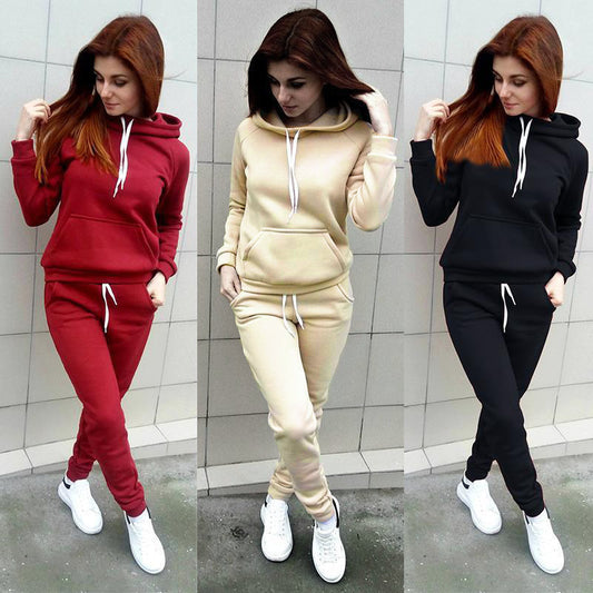 Cozy U Lounge Set: 2PC Fitted Sweat Suit