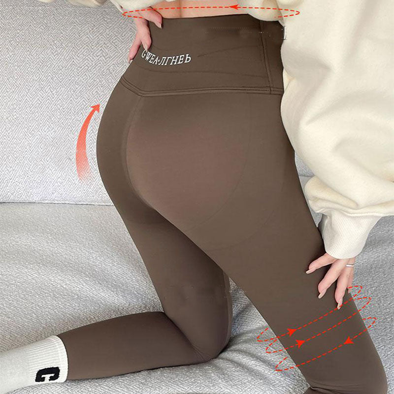 Winter-Ready: High-Waist Fleece Leggings for Slimming Yoga Chic