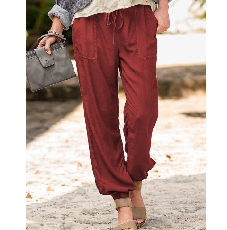 Drawstring Lightweight Casual Pants: Ideal for Yoga, Meditation, and Casual Wear