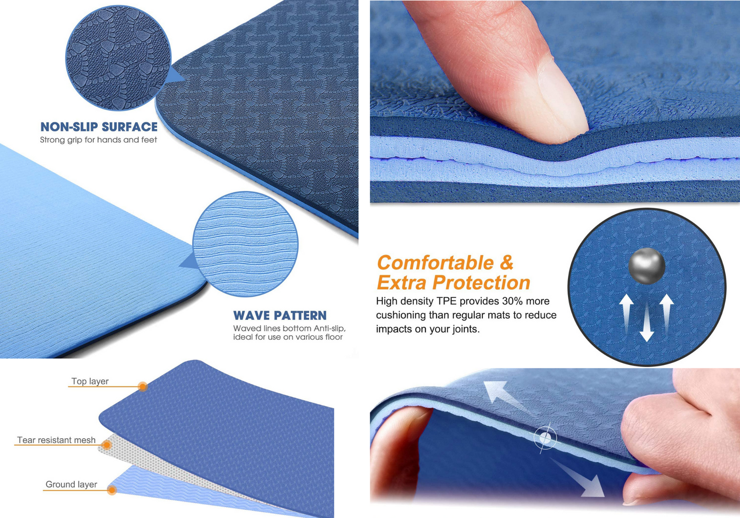 Reversible Eco Mat: Your Essential Yoga Companion with Carrying Strap