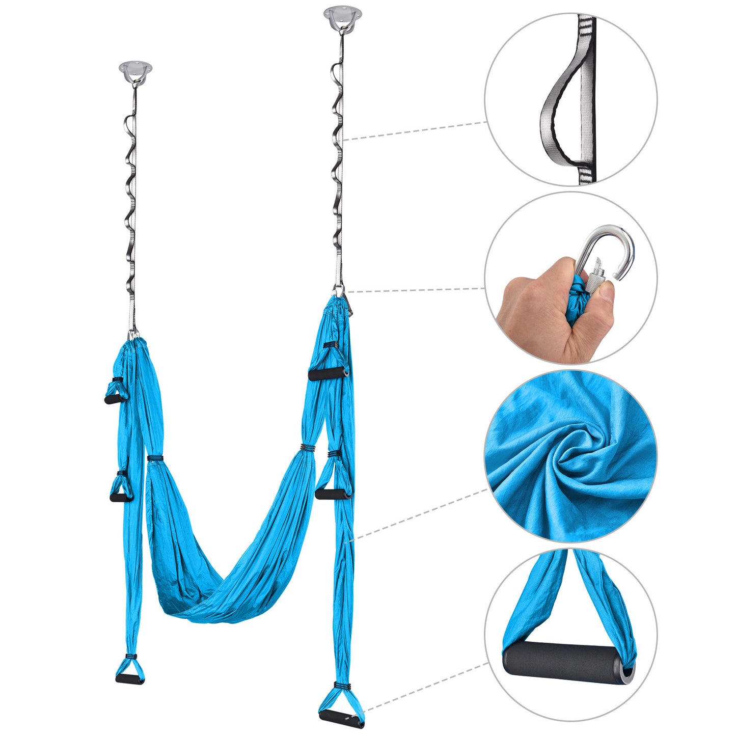 Elevate Your Yoga: Aerial Flying Trapeze Swing Set - Holds up to 440 lbs