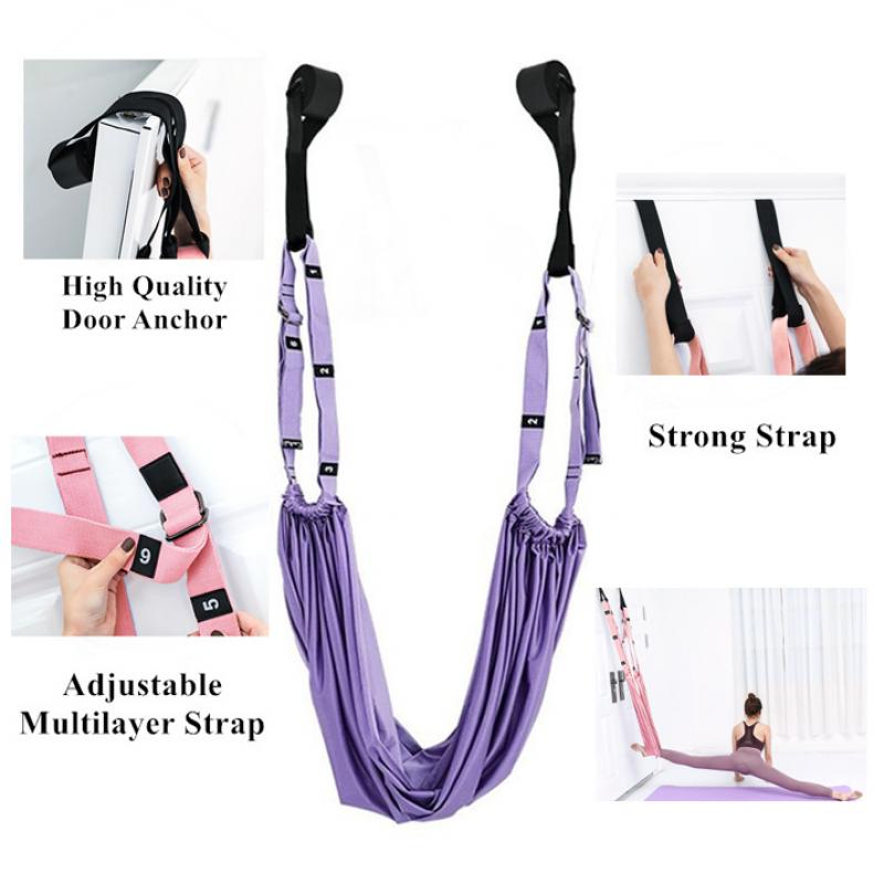 Adjustable Aerial Yoga Strap: Hammock Swing Stretching for Gym Flexibility